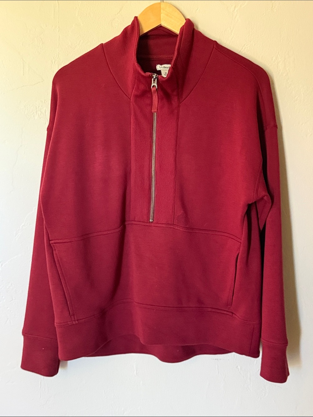 LL Bean - Cloud Comfort - Half-Zip - Burgundy - M